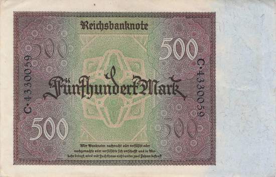 500 Mark 1922 ro.70 C